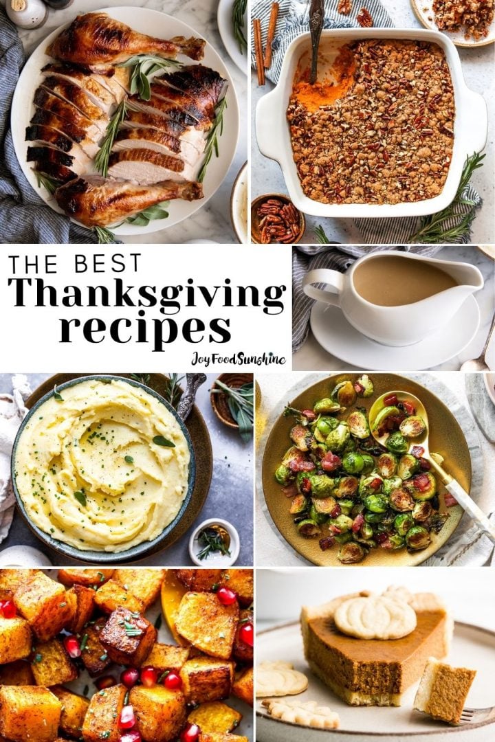 photo collage of Best Thanksgiving Recipes