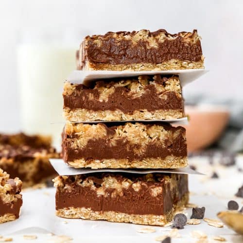 Chocolate Peanut Butter Oatmeal Bars - JoyFoodSunshine