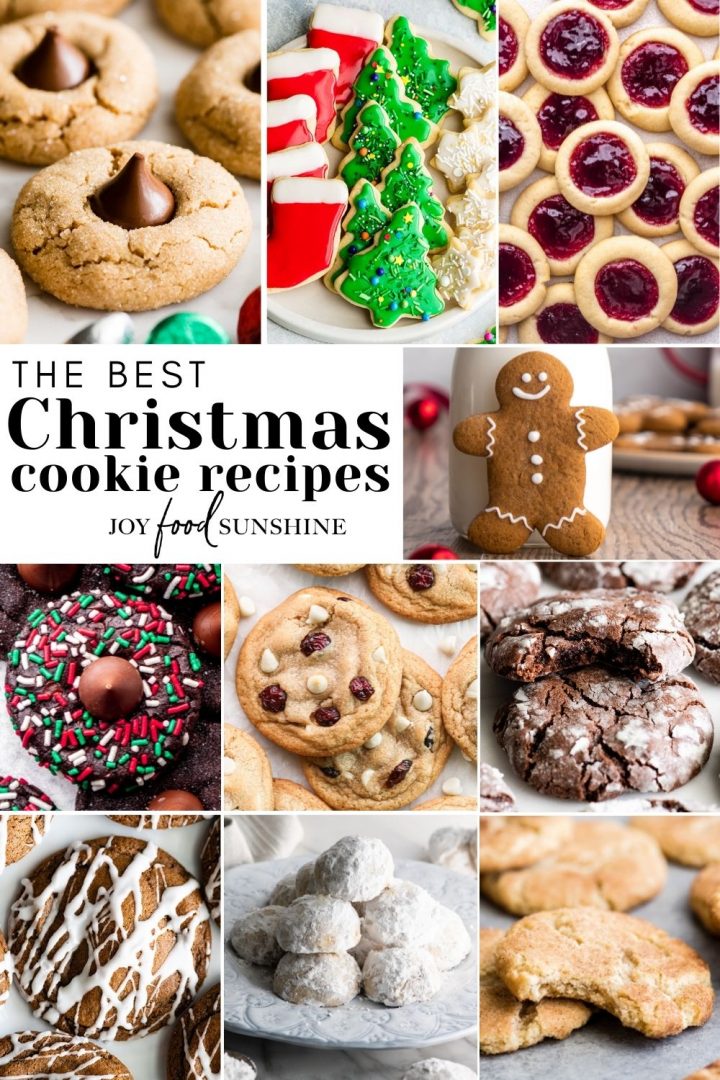 collage of Christmas cookie recipes