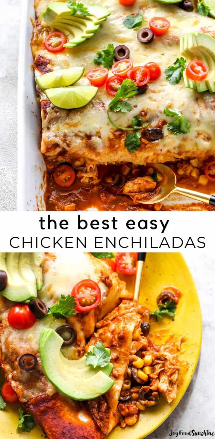 Chicken Enchiladas - JoyFoodSunshine
