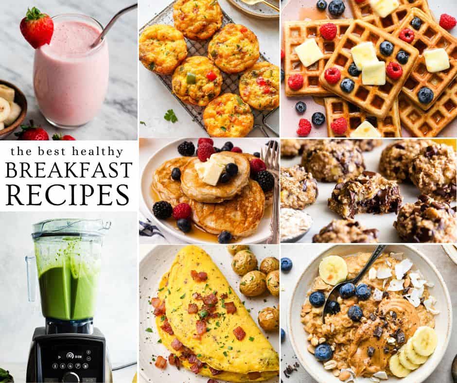 collage of healthy breakfast recipes