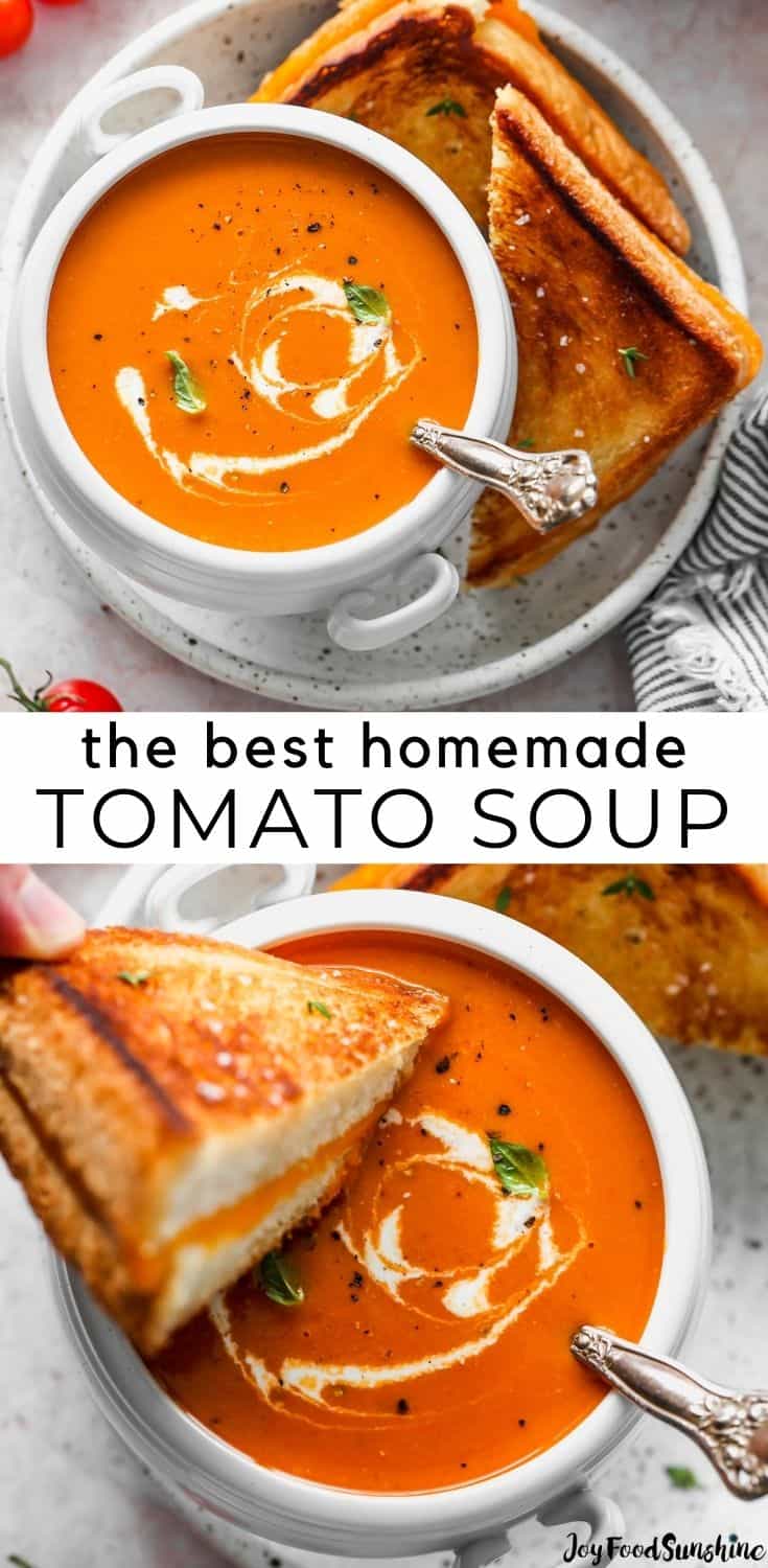 Homemade Tomato Soup Recipe - JoyFoodSunshine