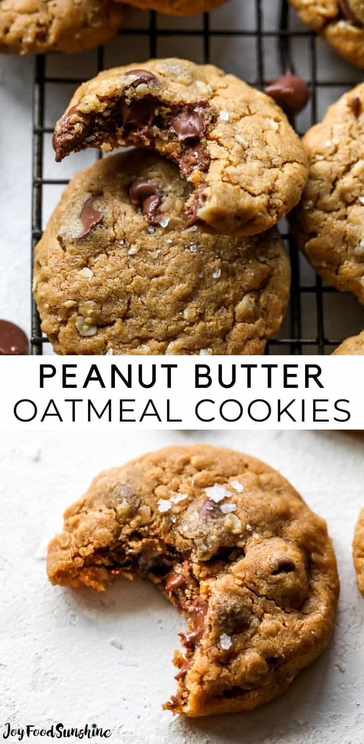 Peanut Butter Oatmeal Cookies - JoyFoodSunshine