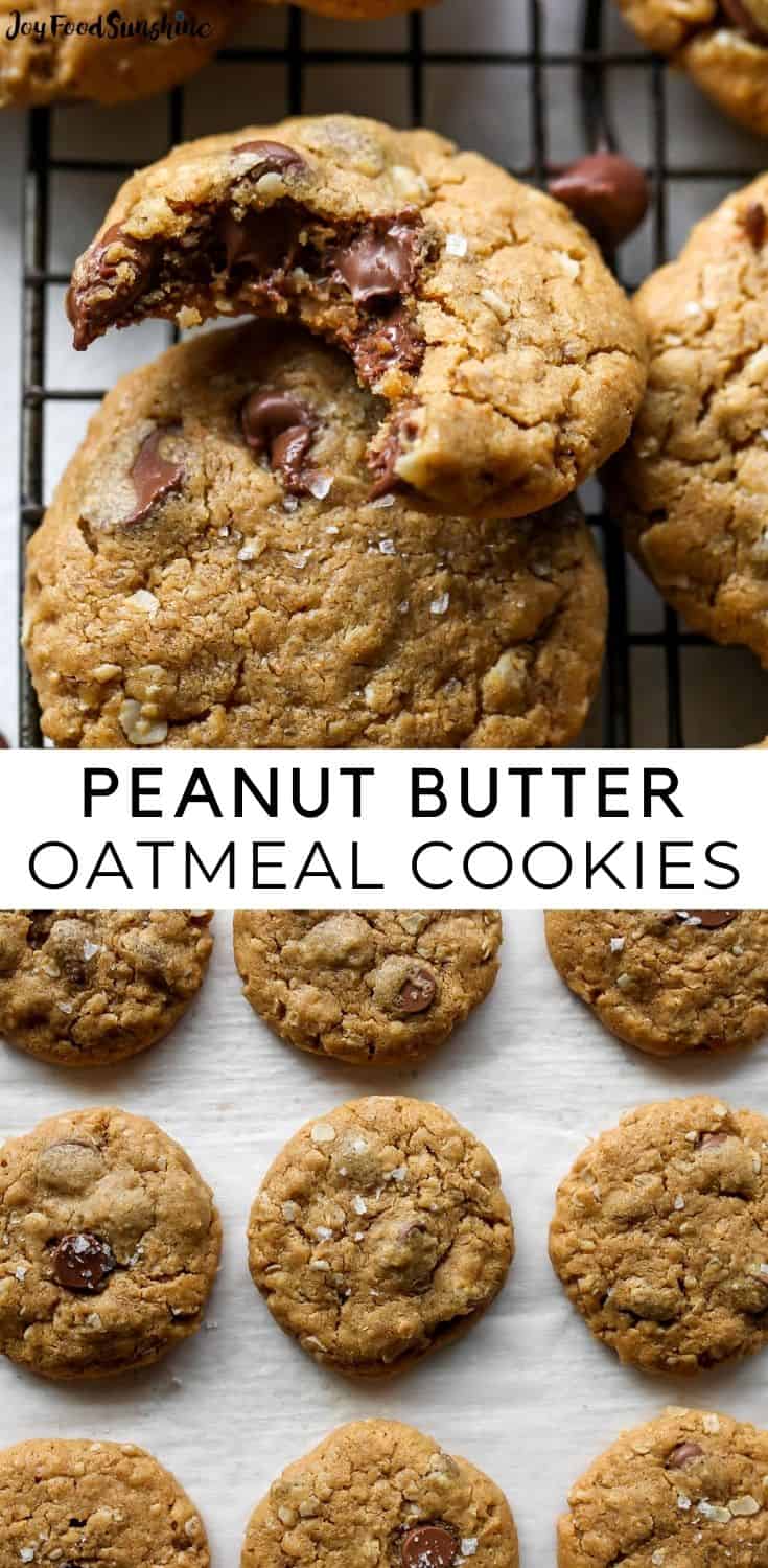 Peanut Butter Oatmeal Cookies - JoyFoodSunshine