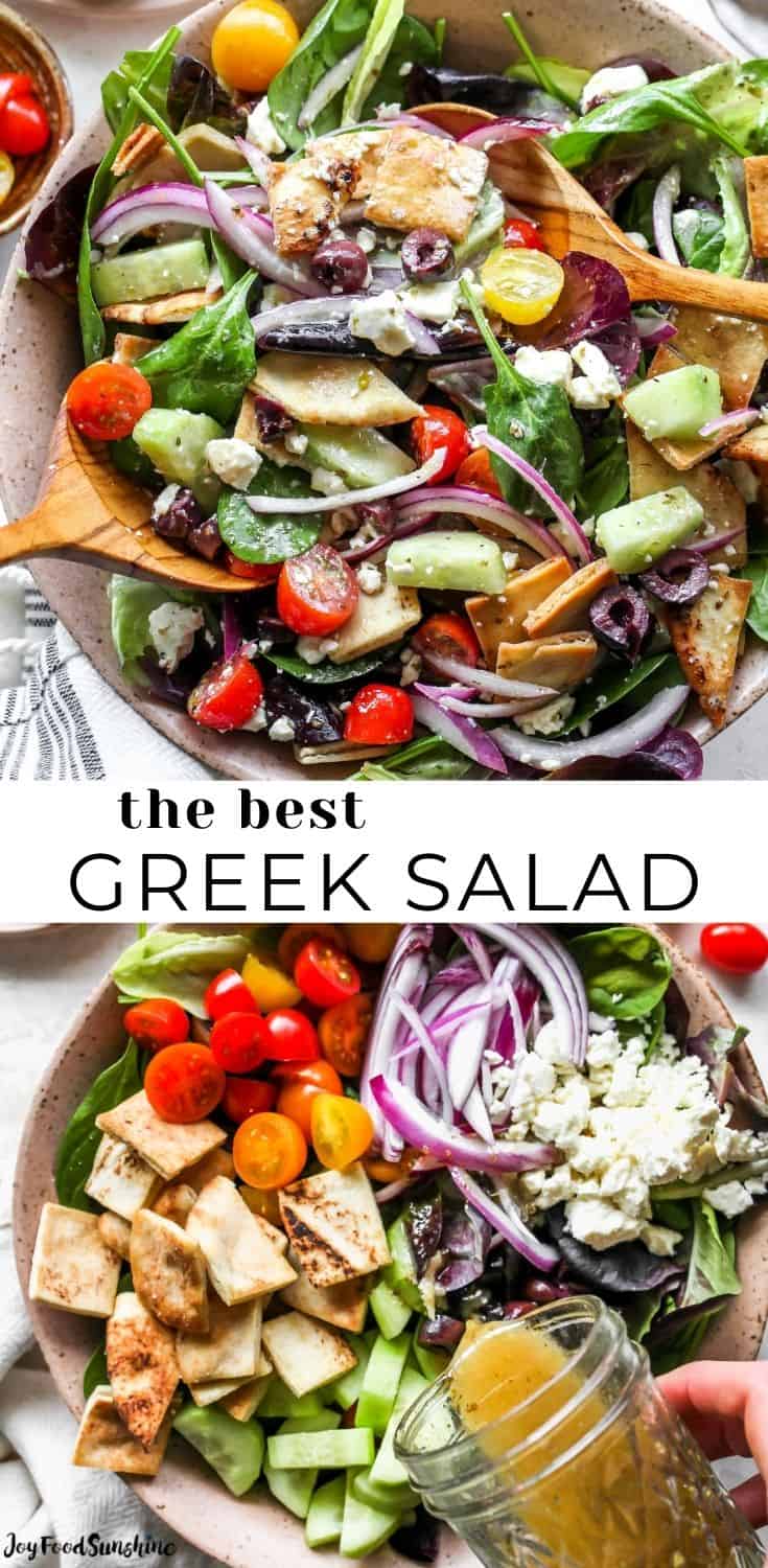 Best Greek Salad Recipe - JoyFoodSunshine