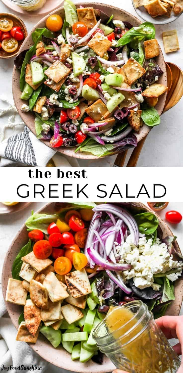 Best Greek Salad Recipe - JoyFoodSunshine