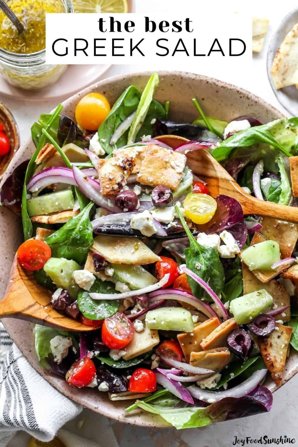 Best Greek Salad Recipe - JoyFoodSunshine