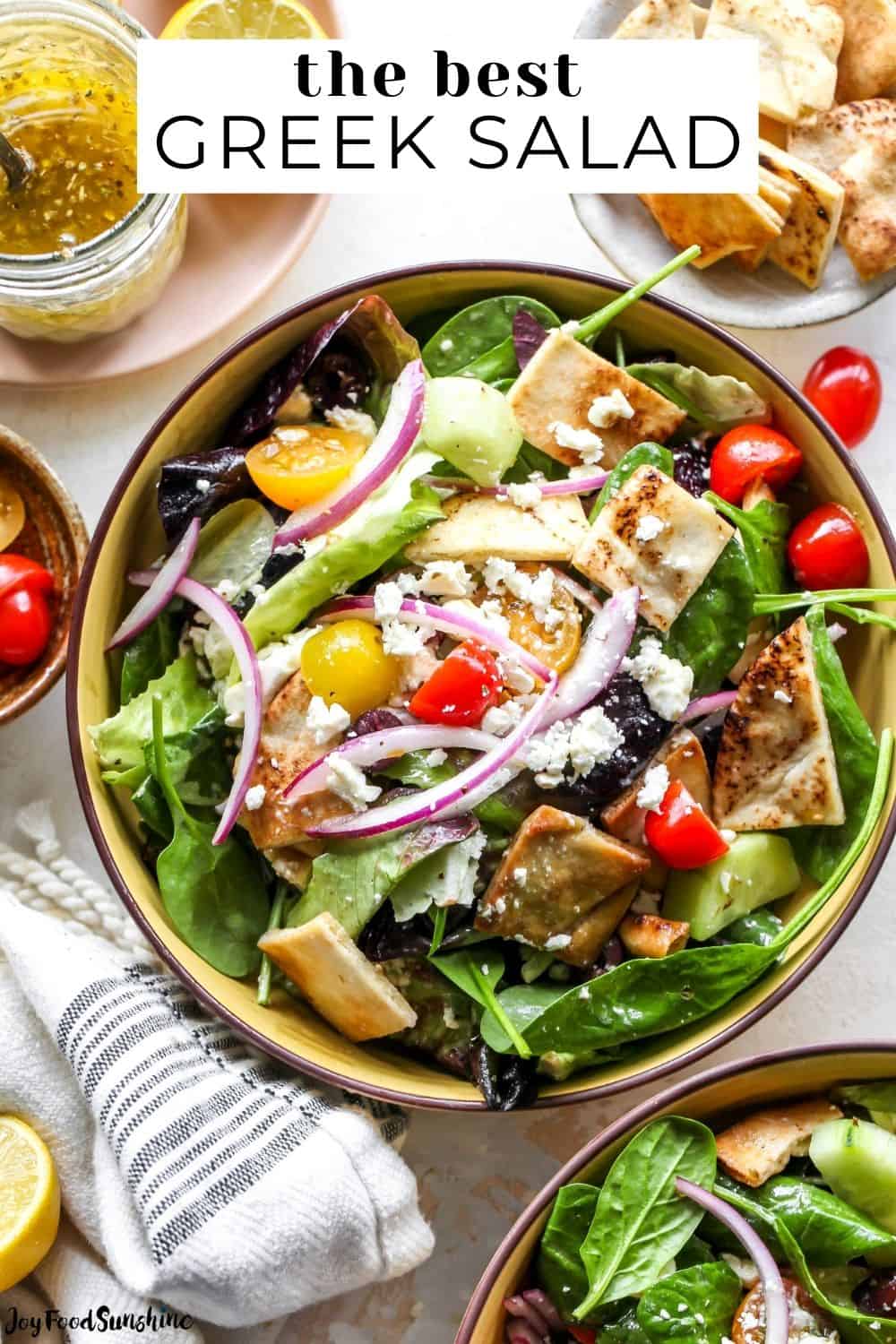 Best Greek Salad Recipe - JoyFoodSunshine