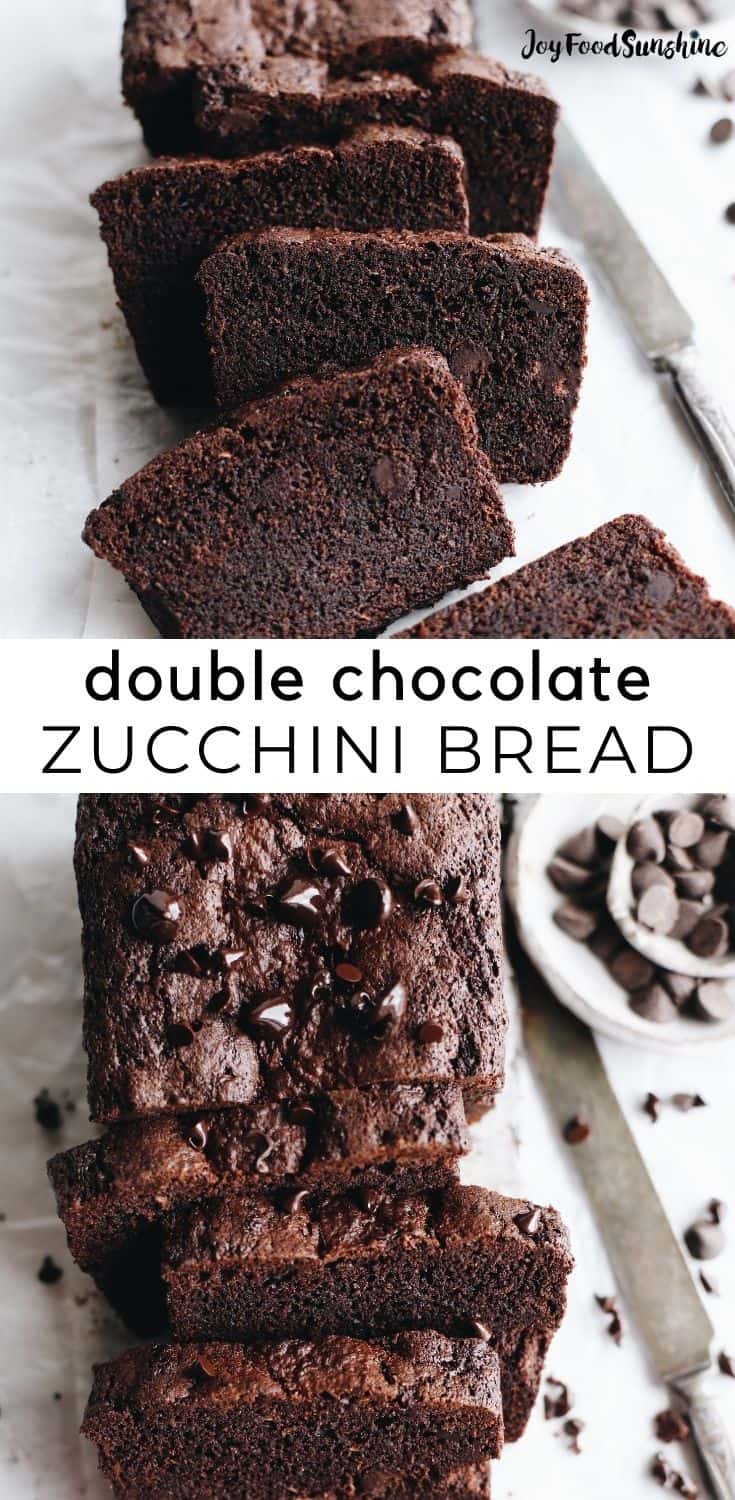 Double Chocolate Zucchini Bread - JoyFoodSunshine