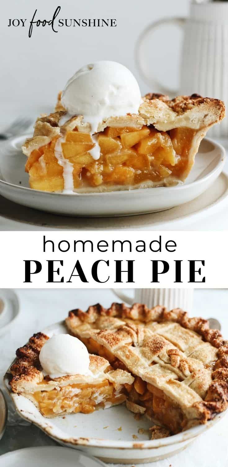 Fresh Peach Pie Recipe - JoyFoodSunshine
