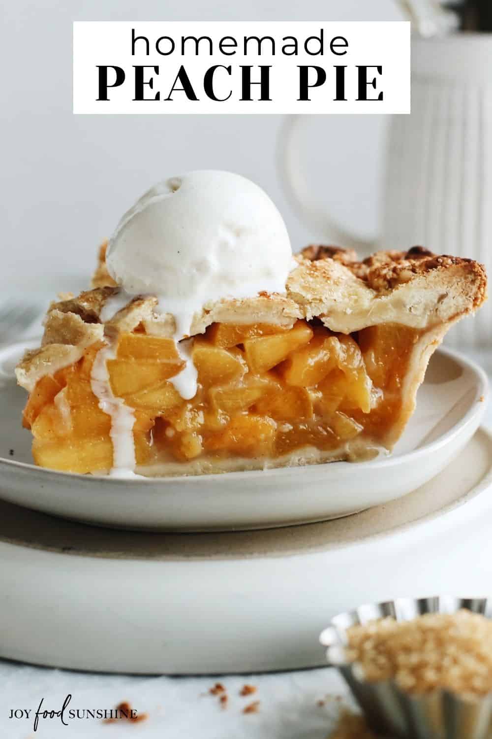Fresh Peach Pie Recipe - JoyFoodSunshine