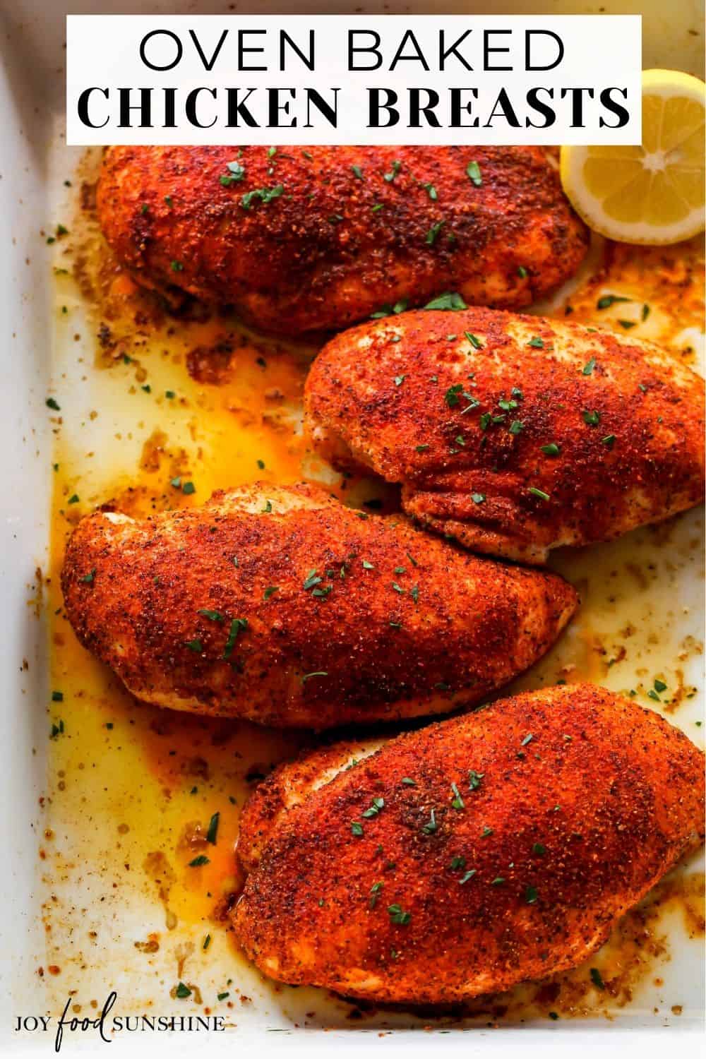 Baked Chicken Breasts - JoyFoodSunshine