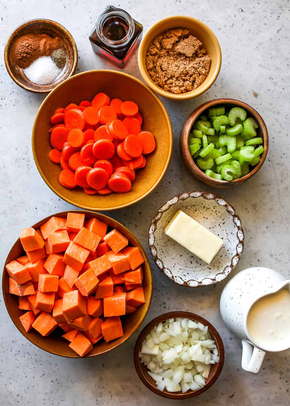 the ingredients in this Sweet Potato Soup recipe