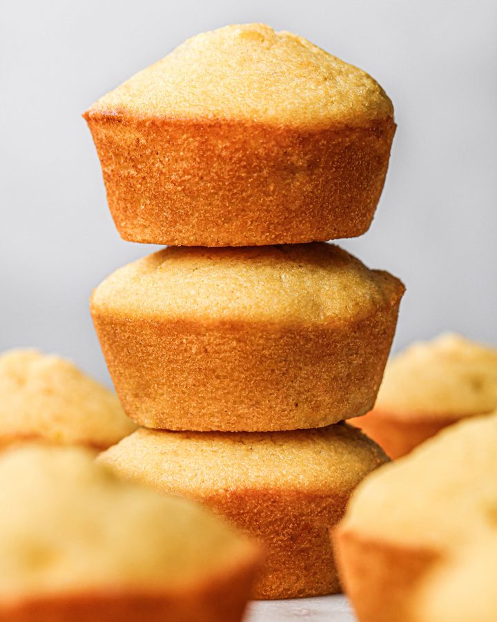 stack of three Cornbread Muffins