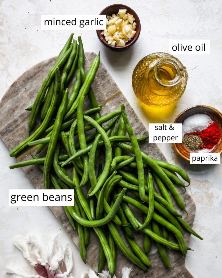 ingredients in this Oven Roasted Green Beans recipe