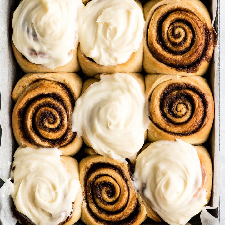 Top 10 Recipes #5 - 9 cinnamon rolls, some with frosting some without