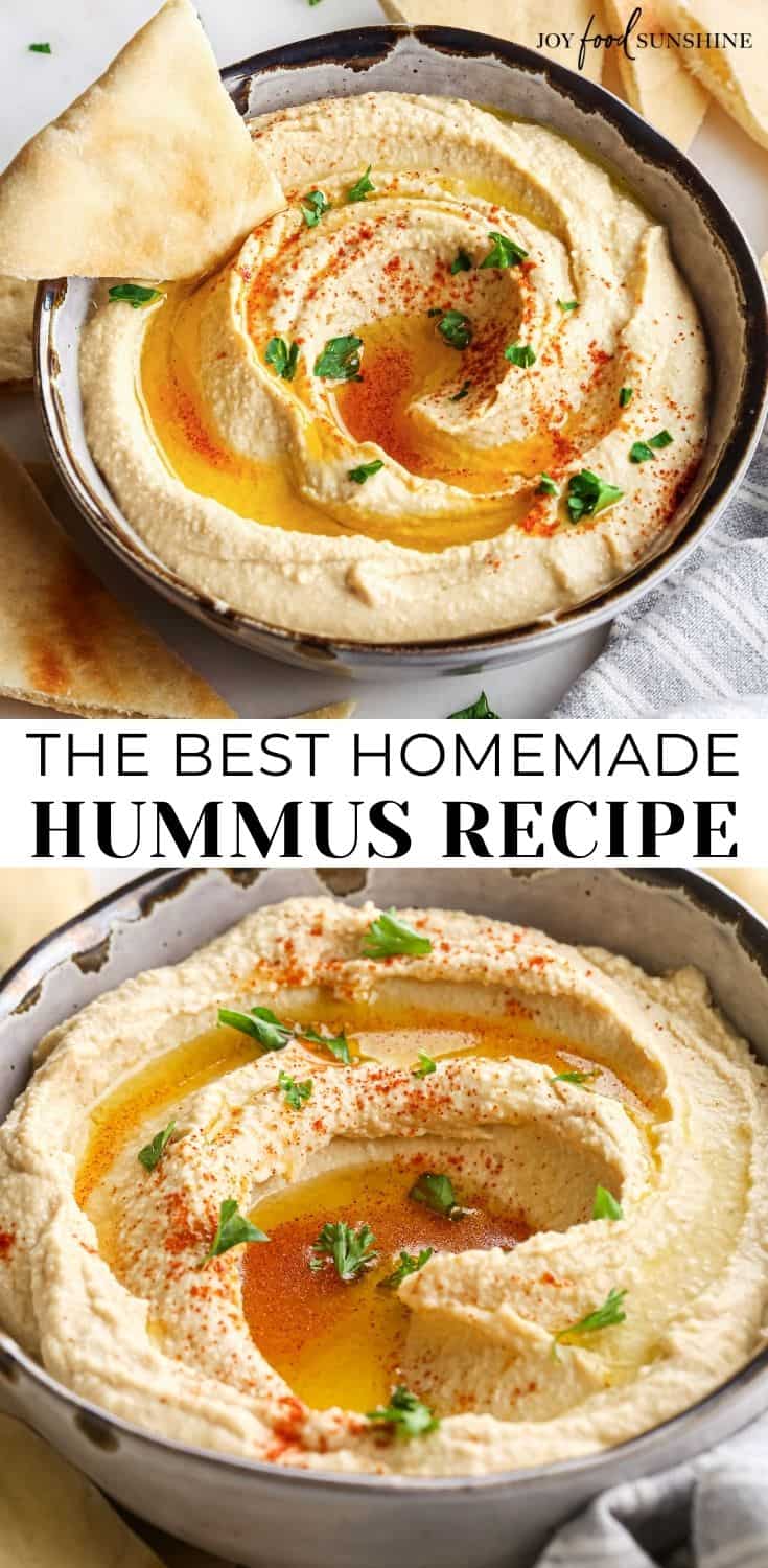 Homemade Hummus - JoyFoodSunshine