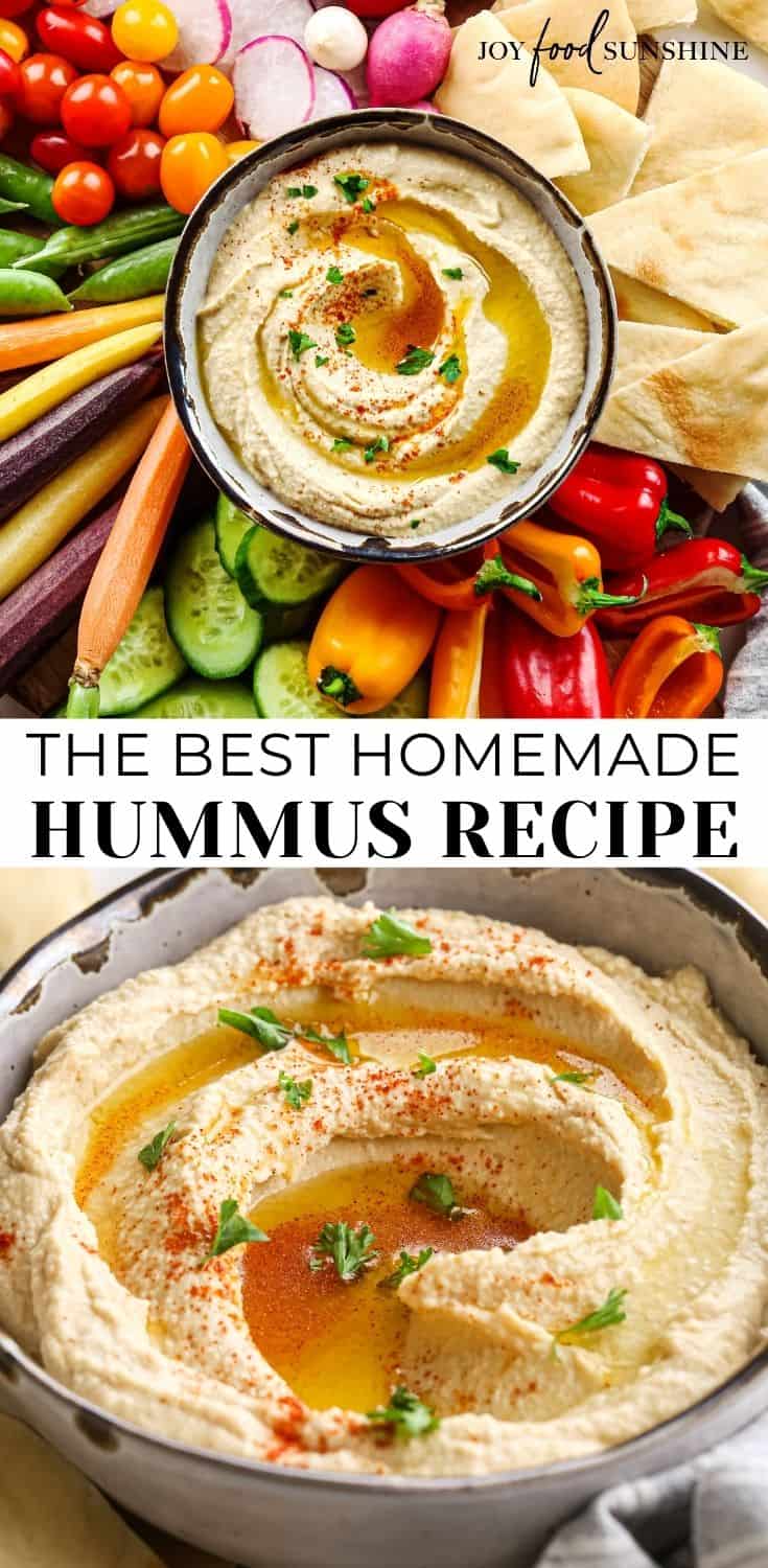 Homemade Hummus - JoyFoodSunshine