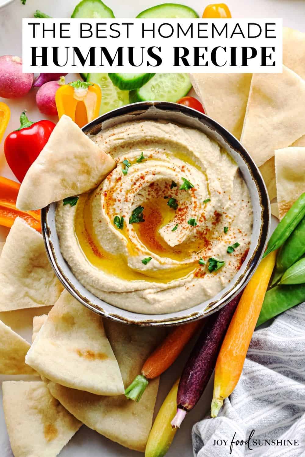 Homemade Hummus - JoyFoodSunshine