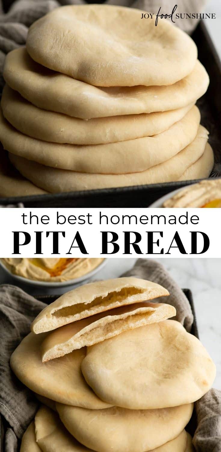 Homemade Pita Bread Recipe - JoyFoodSunshine