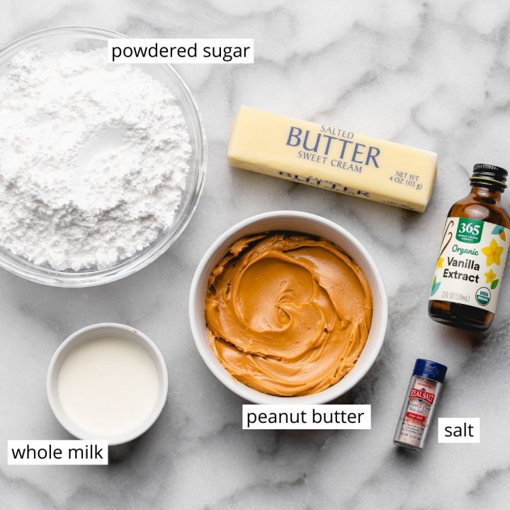 ingredients in this Peanut Butter Frosting recipe