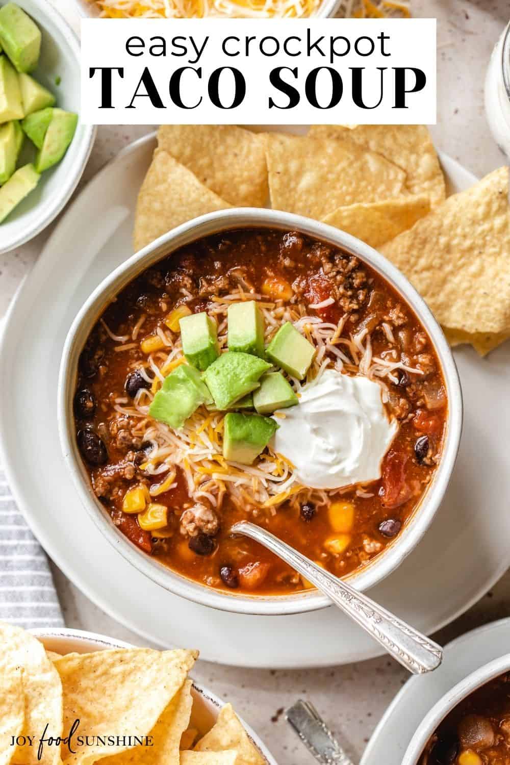 Taco Soup Recipe - JoyFoodSunshine