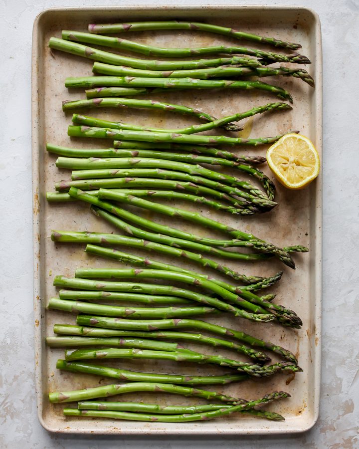 photo showing How to Roast Asparagus - on the baking sheet