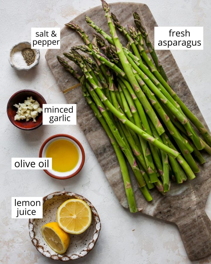 photo of the ingredients in this Oven Roasted Asparagus recipe