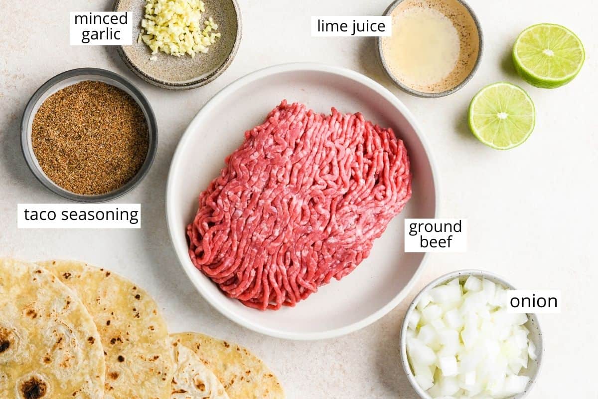 ingredients in this Ground Beef Taco recipe