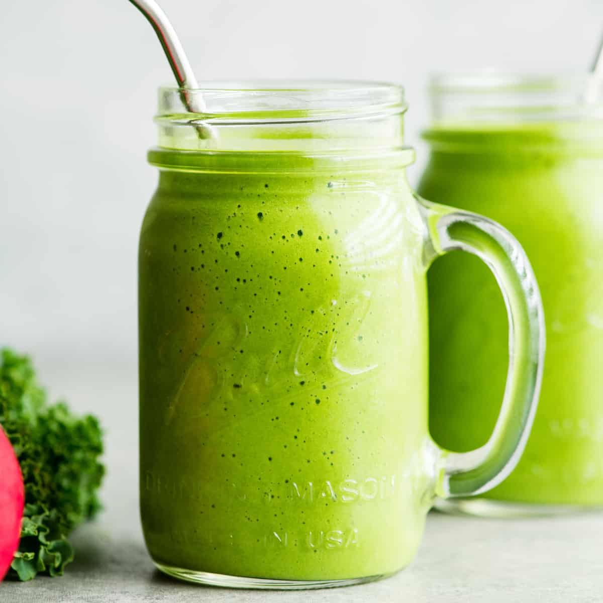 Abundance Of Fruit Around A Blender For Making Smoothies Stock