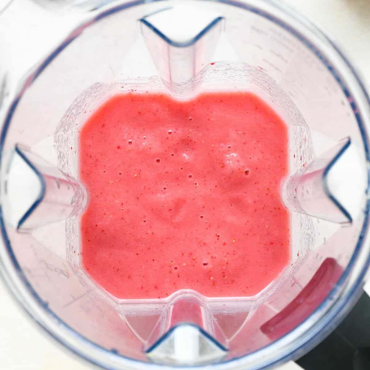 How to Make a Watermelon Smoothie - blending container after blending