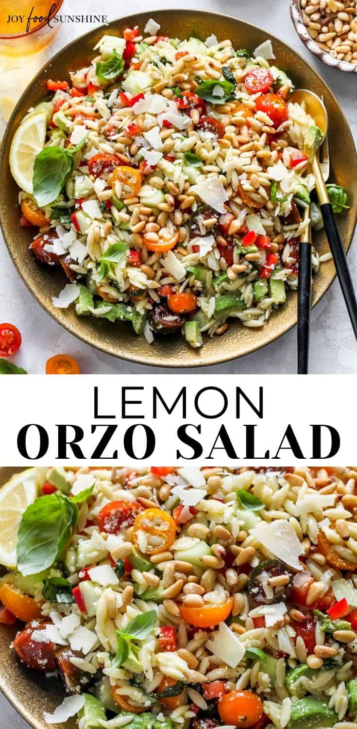 Lemon Orzo Salad - JoyFoodSunshine