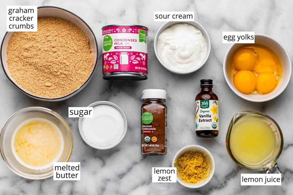 the ingredients in this Lemon Pie Recipe