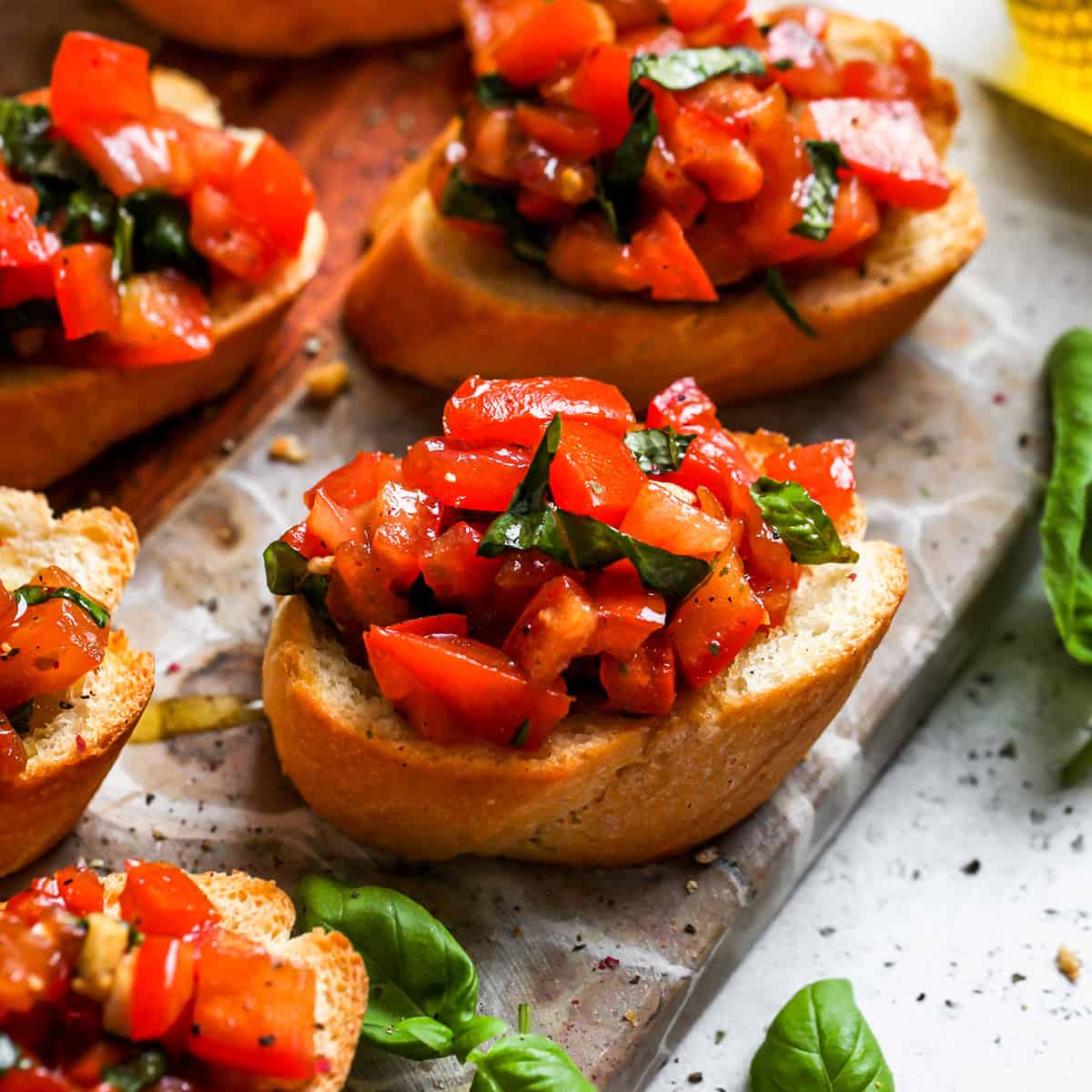 Tomato Bruschetta Recipe Tomato And Basil Pesto Bruschetta
