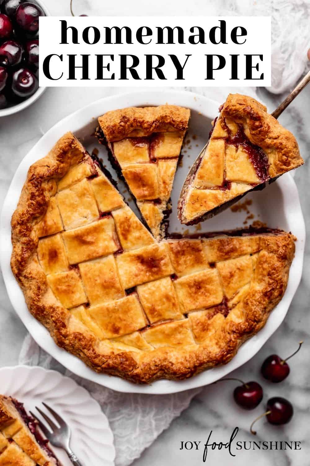 Homemade Cherry Pie - JoyFoodSunshine