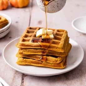 Pumpkin Waffles - JoyFoodSunshine