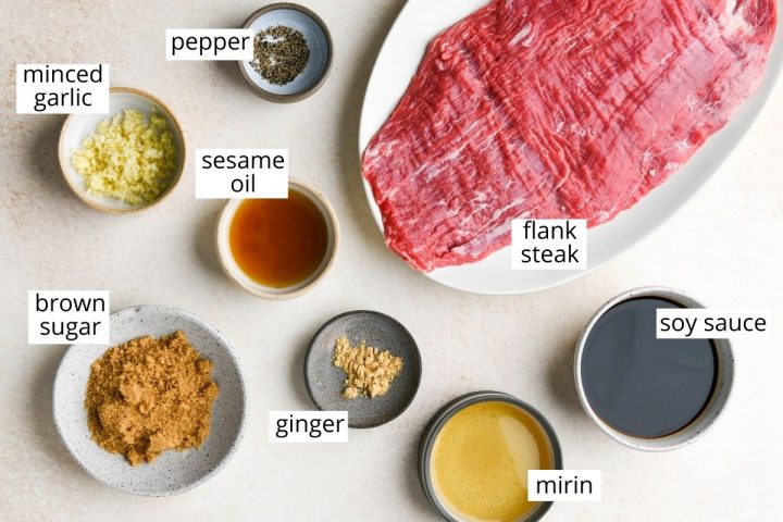 ingredients in this Asian Flank Steak Marinade recipe