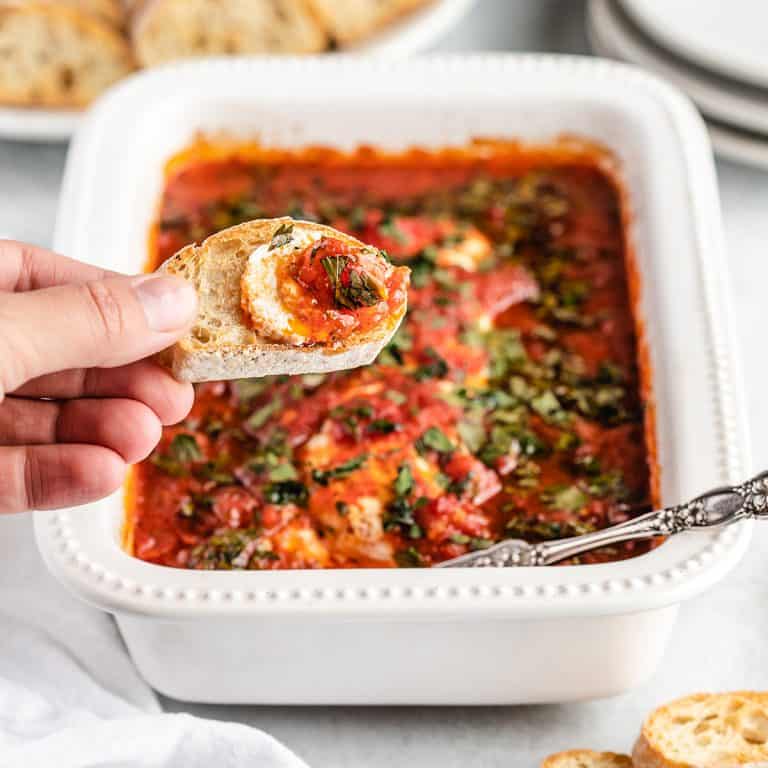 Baked Goat Cheese Dip - JoyFoodSunshine