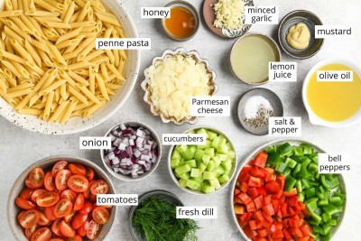 Lemon Summer Pasta Salad - JoyFoodSunshine