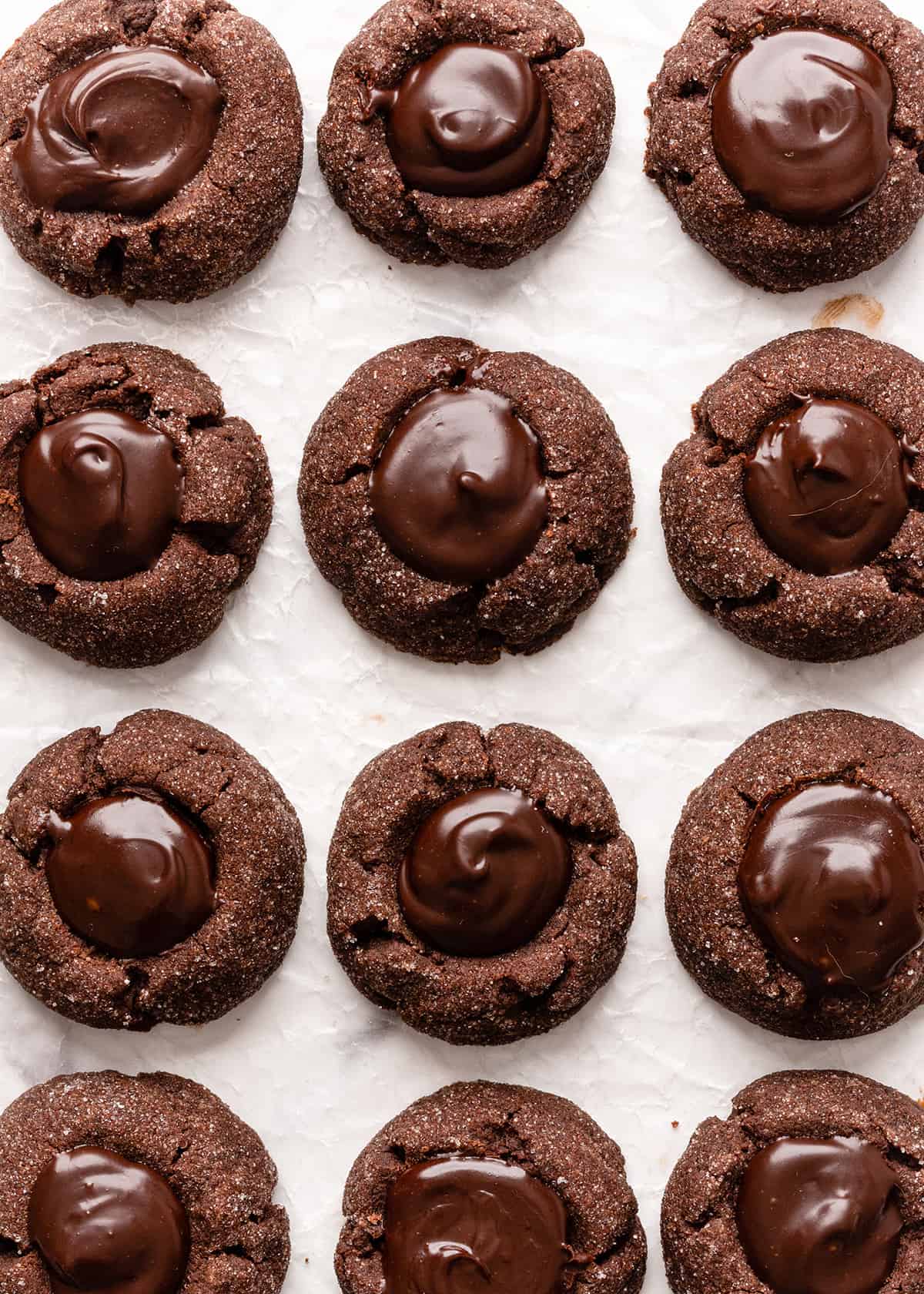 12 Chocolate Thumbprint Cookies