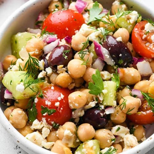 Mediterranean Chickpea Salad - JoyFoodSunshine