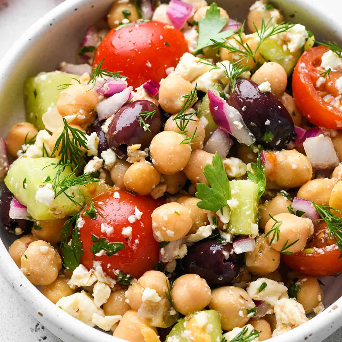 Mediterranean Chickpea Salad JoyFoodSunshine