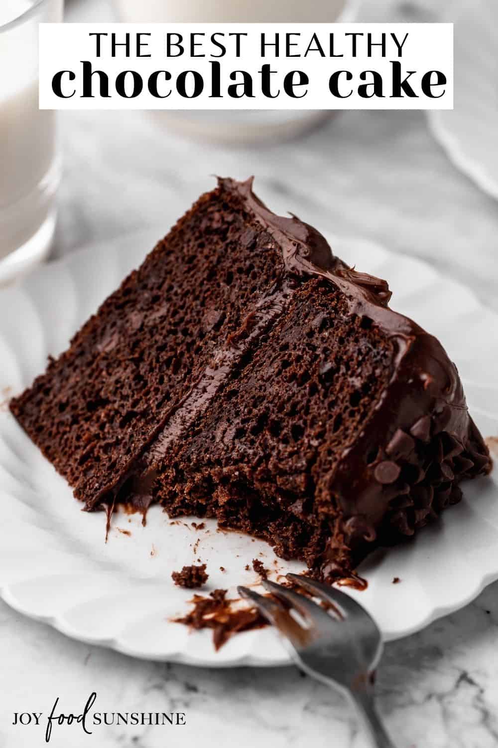 Healthy Chocolate Cake - JoyFoodSunshine