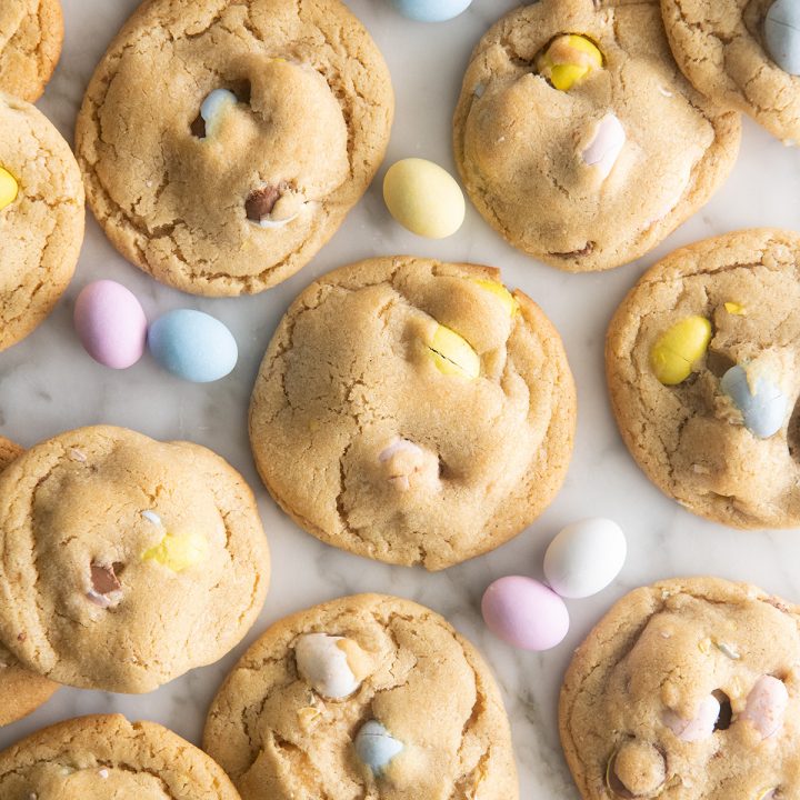 overhead photo of 8 Mini Egg Cookies