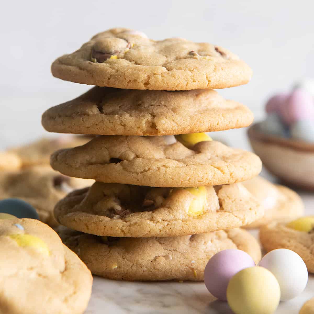a stack of 4 Mini Egg Cookies