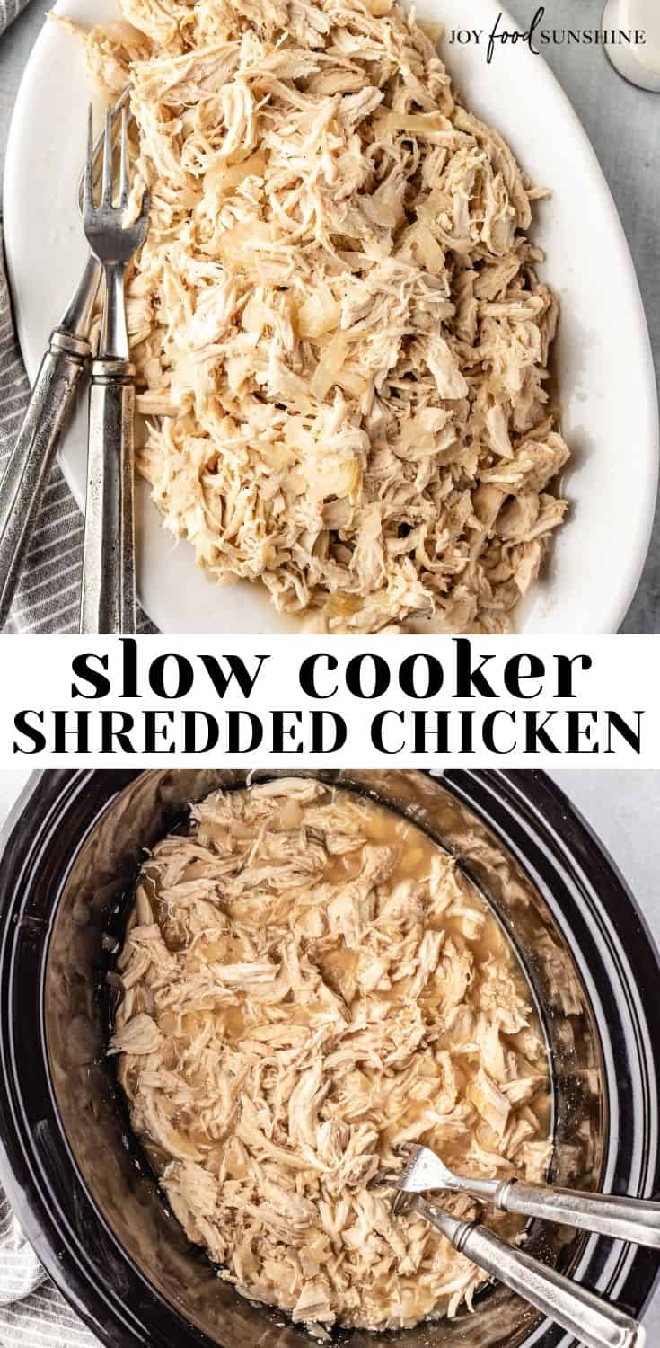 Slow Cooker Pulled Chicken - JoyFoodSunshine