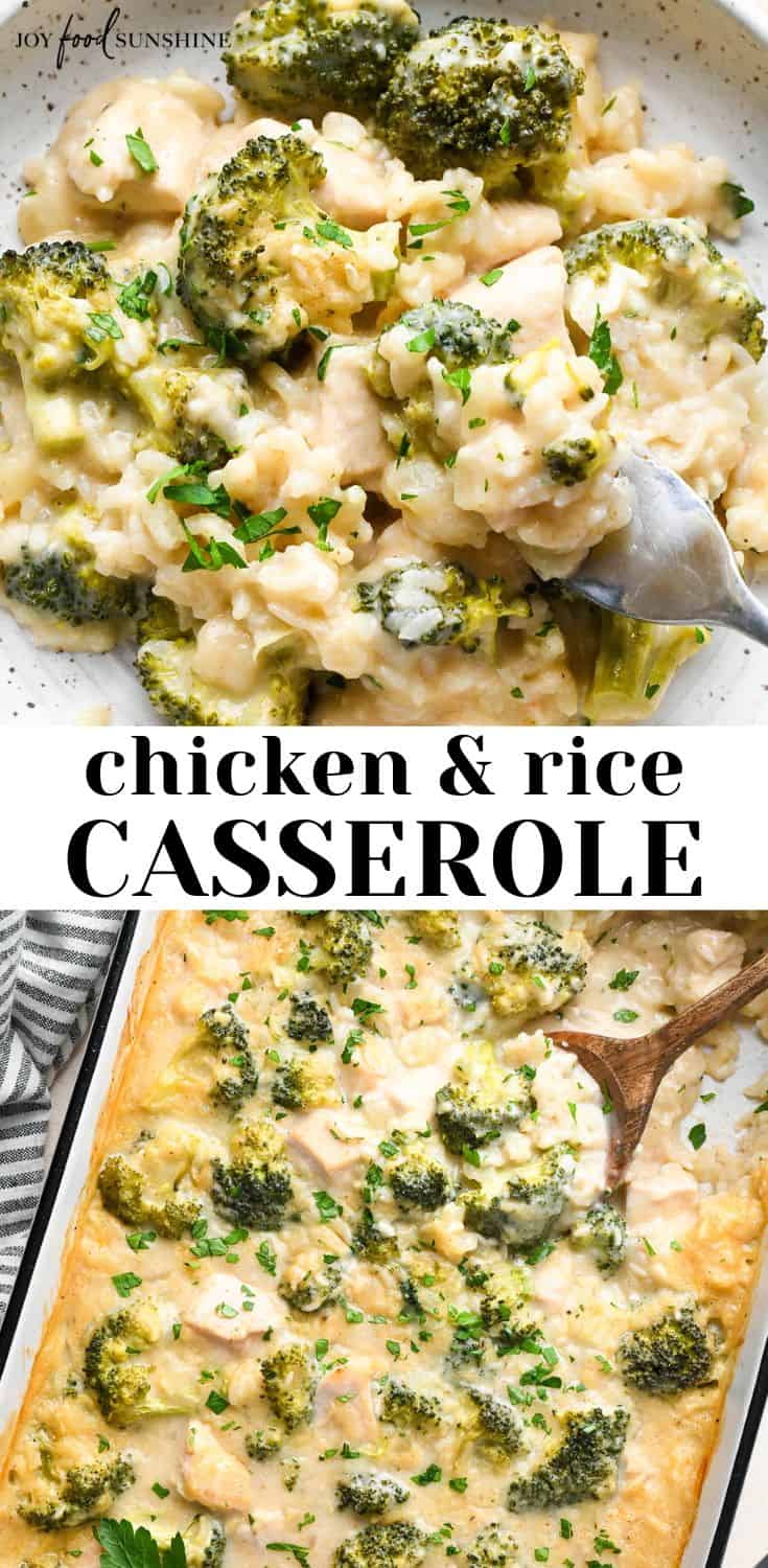 Broccoli Chicken & Rice Casserole - JoyFoodSunshine