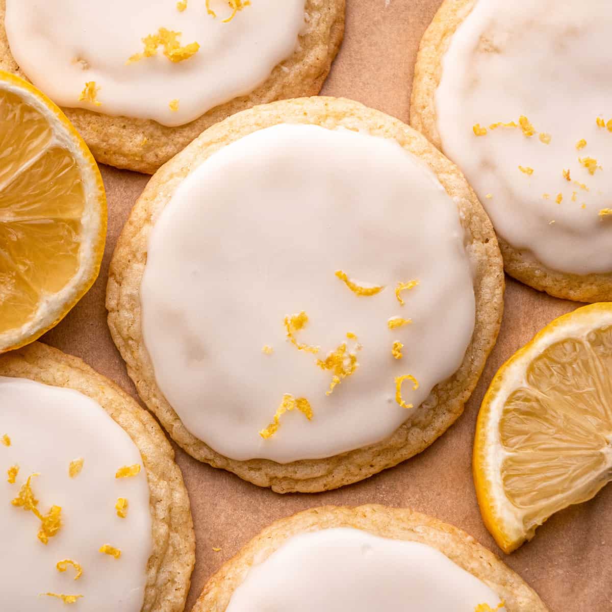 Lemon Glaze on top of lemon cookies
