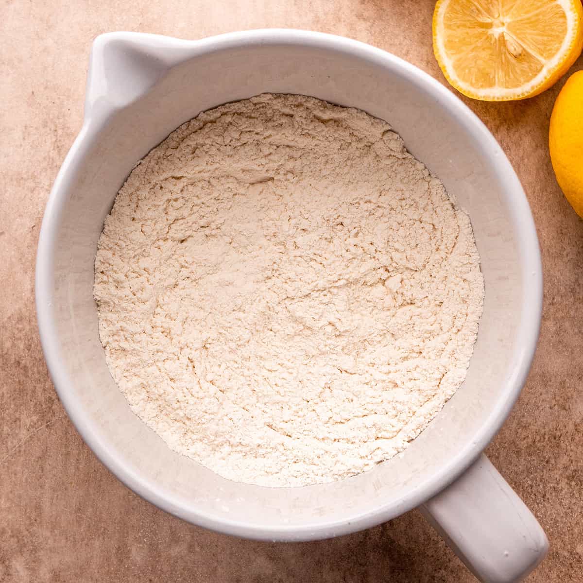 dry ingredients in a bowl to make this Lemon Poppy Seed Bread