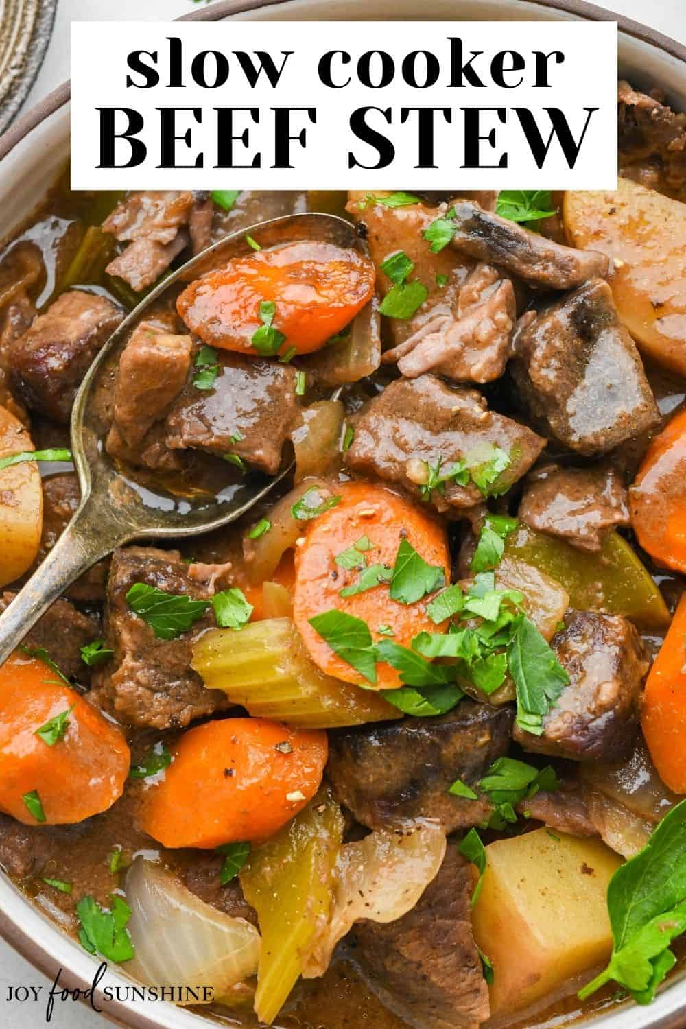 Slow Cooker Beef Stew - JoyFoodSunshine